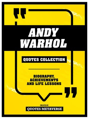 cover image of Andy Warhol--Quotes Collection